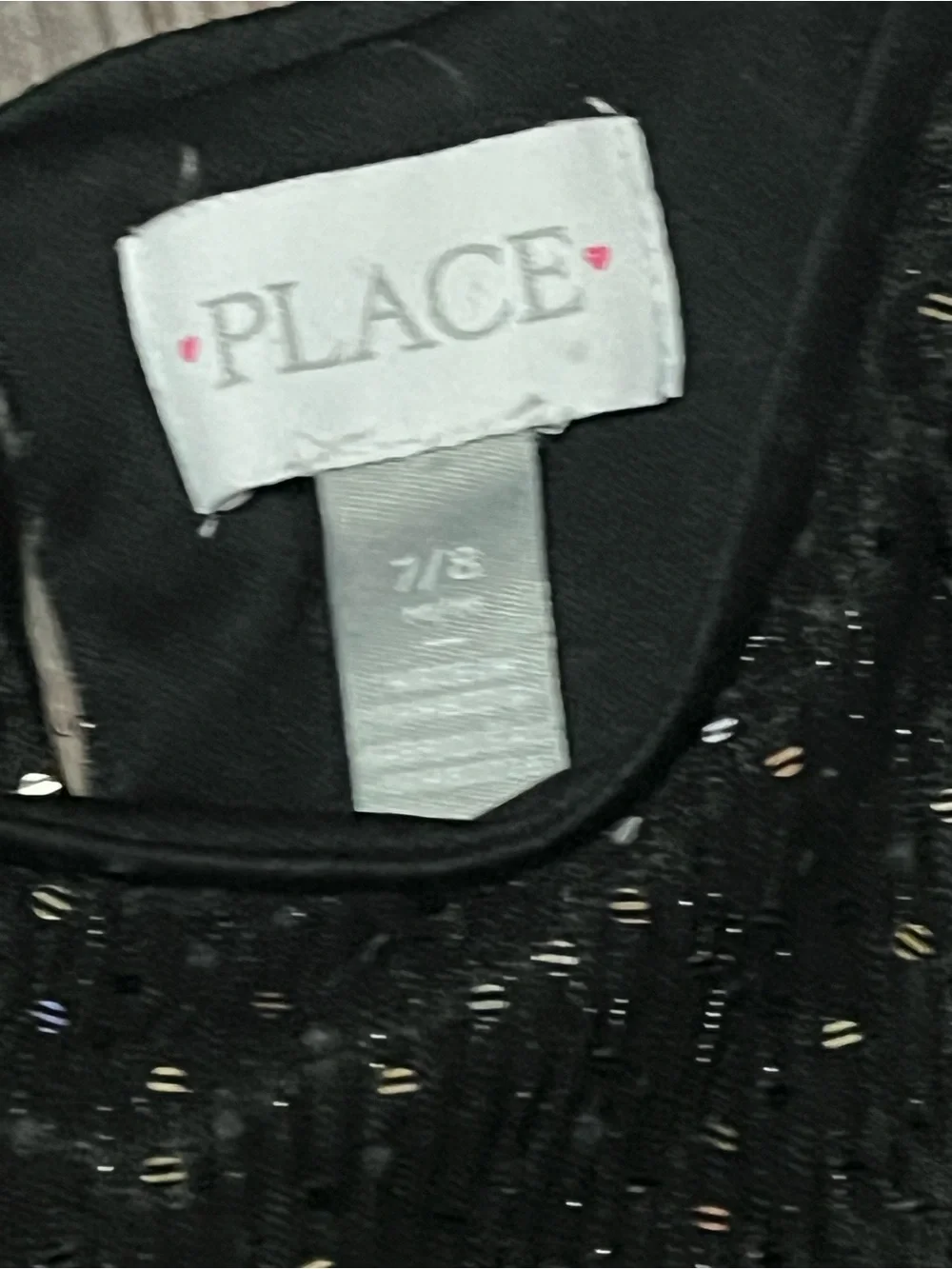 The Children’s Place Girl’s Black Sequin Dress Bundle Size 7/8 & Size 8 Preloved